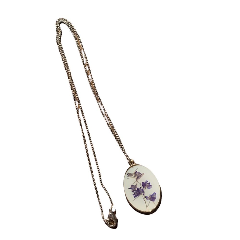 Homemade Purple Flower Necklace 💜